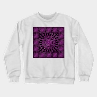 Purple Mandalas on Black, Large and Small Crewneck Sweatshirt